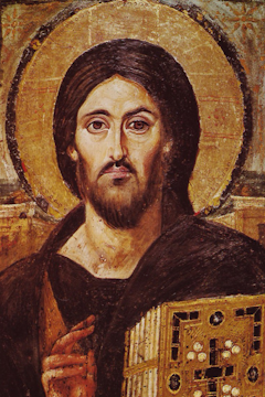 Christus Pantokrator, Sinai, sechstes Jahrhundert